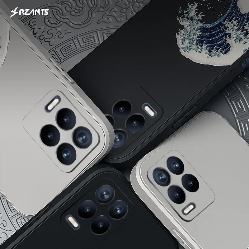 rzants for oppo realme 8 realme 8 pro 4g case japanese wave soft case silicone relief cover camera protection shockproof casing free global shipping