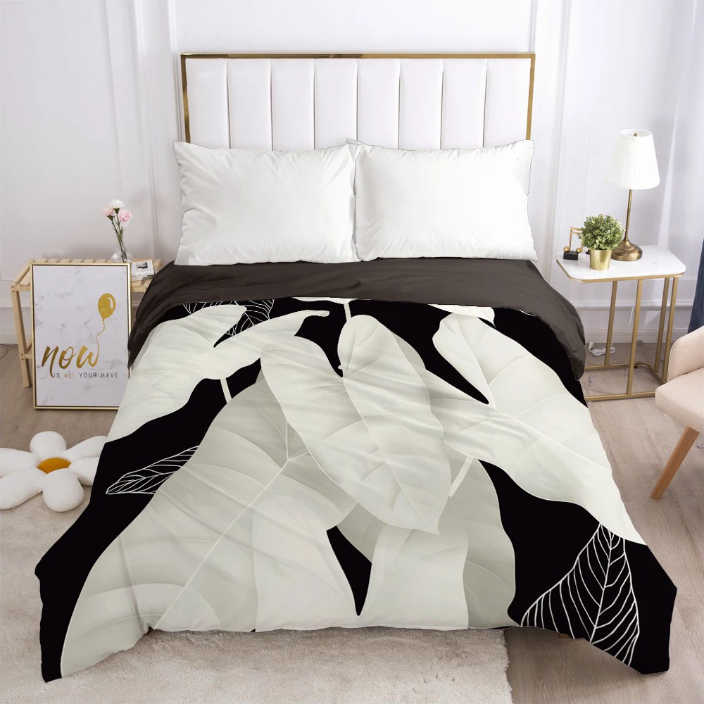 

1PCS 3D Duvet Cover with Zipper Comforter/Quilt/Blanket Cover 220x240 200x220 3D Nordic Black Bedding Customize any size design