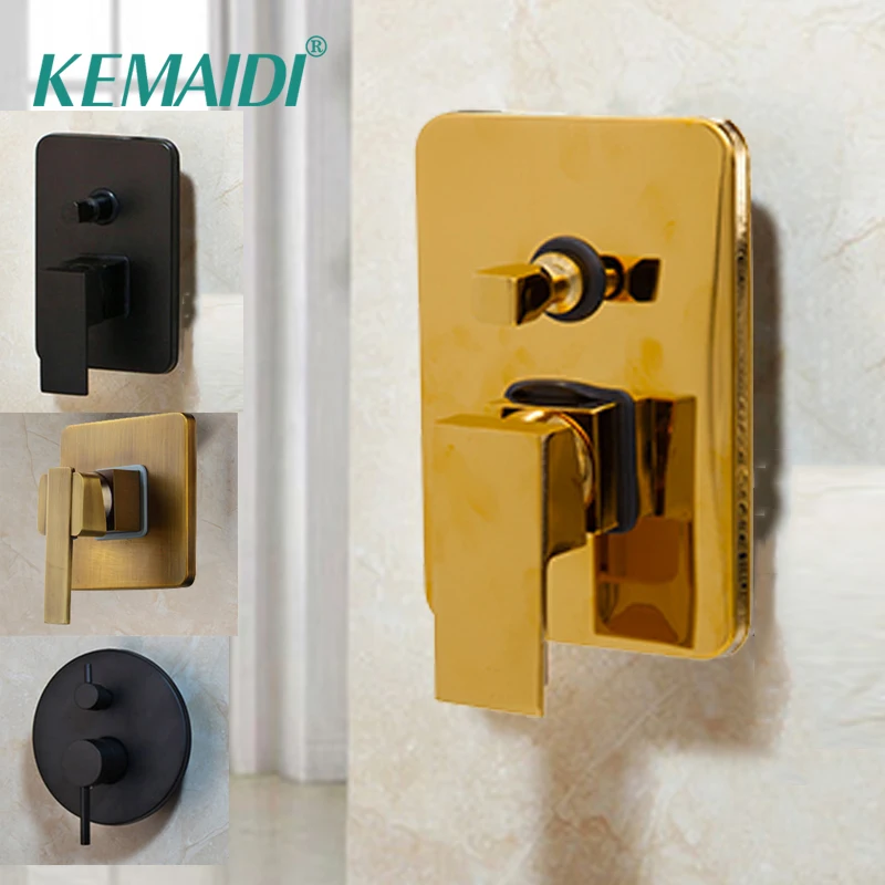 KEMAIDI Золотой/черный/хромированный смеситель кран для душа латунный Смеситель