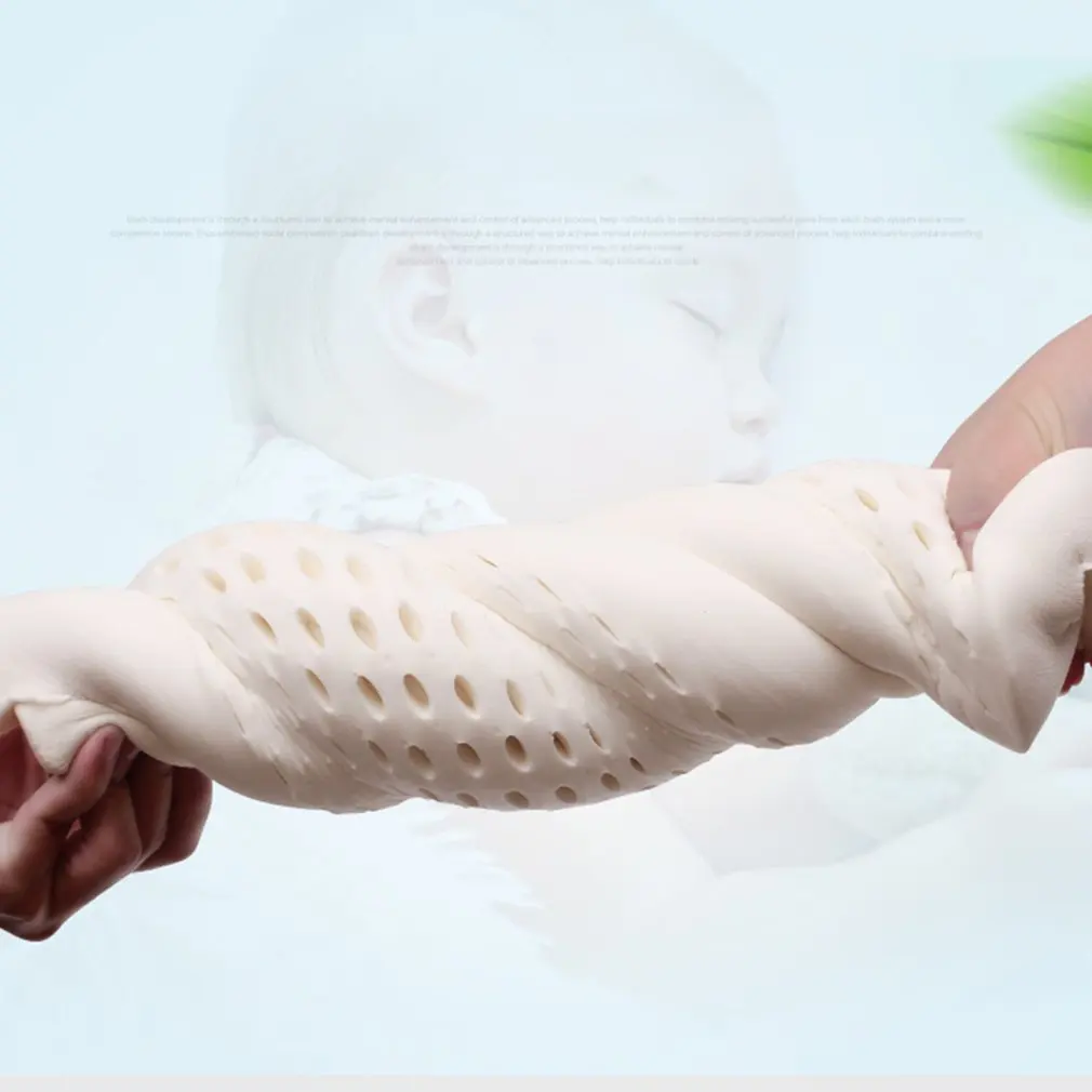 

Safe Natural Latex Breathable Comfortable Stereotypes Pillow for Neck Spine Protect Breathable Pillow Flat Wave Pillow