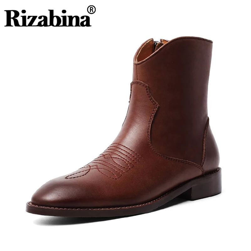 Ботильоны женские из натуральной кожи на молнии размеры 34-39 | Обувь