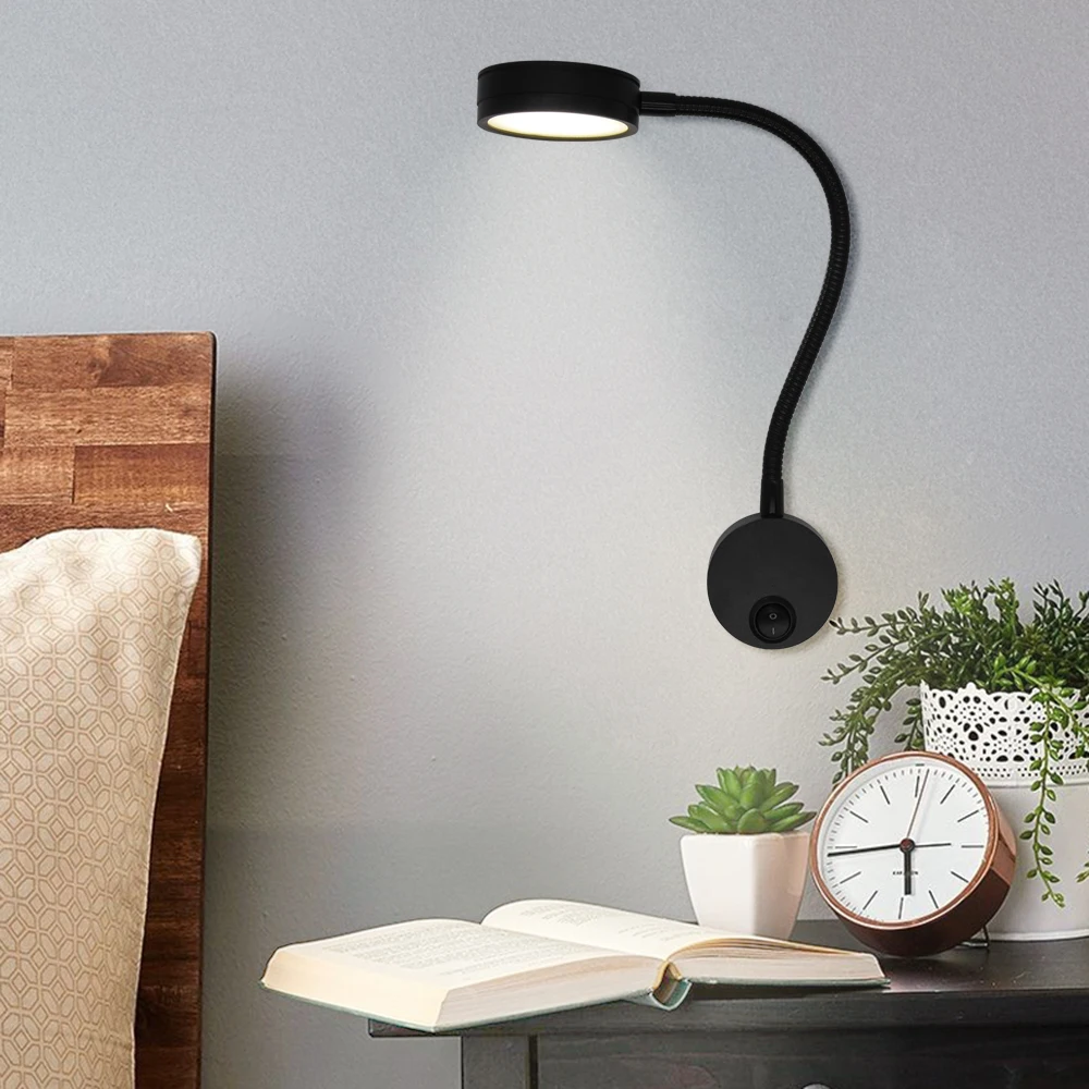 Светильник Светодиодный настенный серебристый/черный 5 Вт 220 В | Освещение