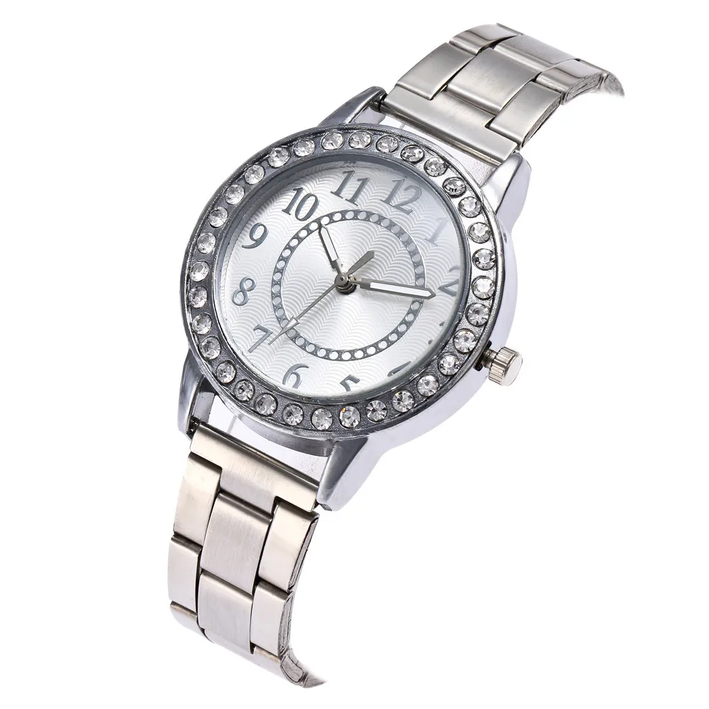 

Women Fashion Stainless Steel Band Analog Quartz Round Wrist Watch Watches Ladies Girl Luxury Watch Bracelet 2021 Fashion Clock