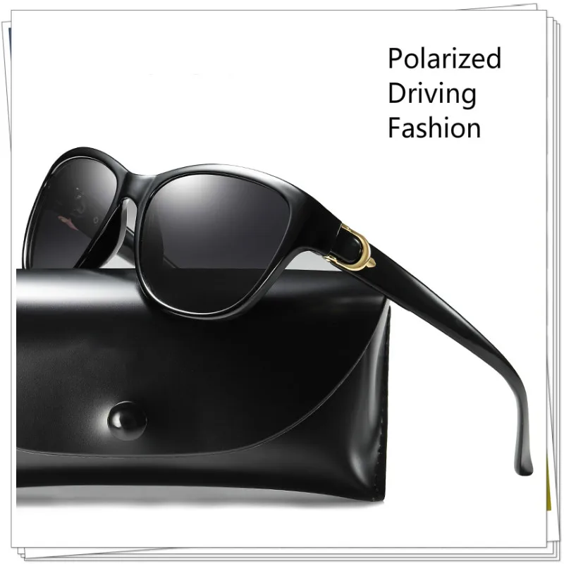 

Women Sunglasses Polarized Fashion Driving Sun Glasses UV400 Anti-Glare Madam Sunglasses with Glasses Case