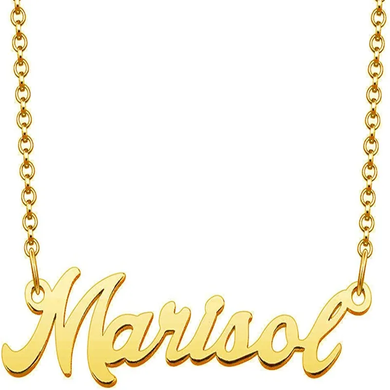 

Trendy Custom Letter Name Necklaces Women Personalized Gold Color Choker Necklace Jewelry Accessaries