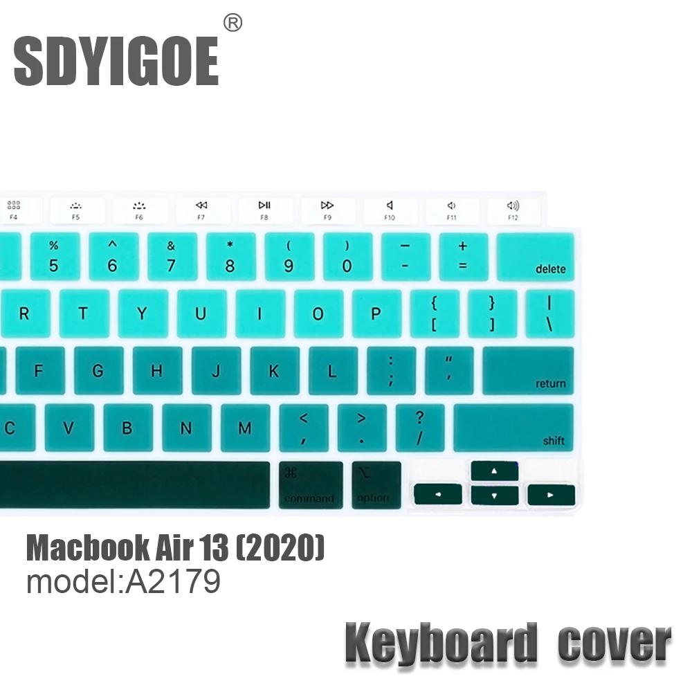 

Чехол для клавиатуры 2020 Air13 для Apple MacBook Air модель A2179 чехол для клавиатуры ноутбука Цветной силиконовый защитный чехол Аксессуары для Mac