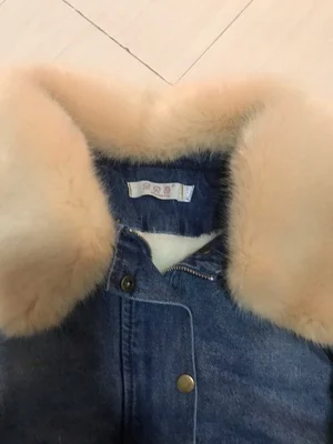 Новое зимнее пальто для девочек Джинсовая куртка с плюшевой подкладкой из натурального меха, теплый, Big Virgin, для детей верхняя одежда, пальто Детская, для новорожденных девочек куртка-парка