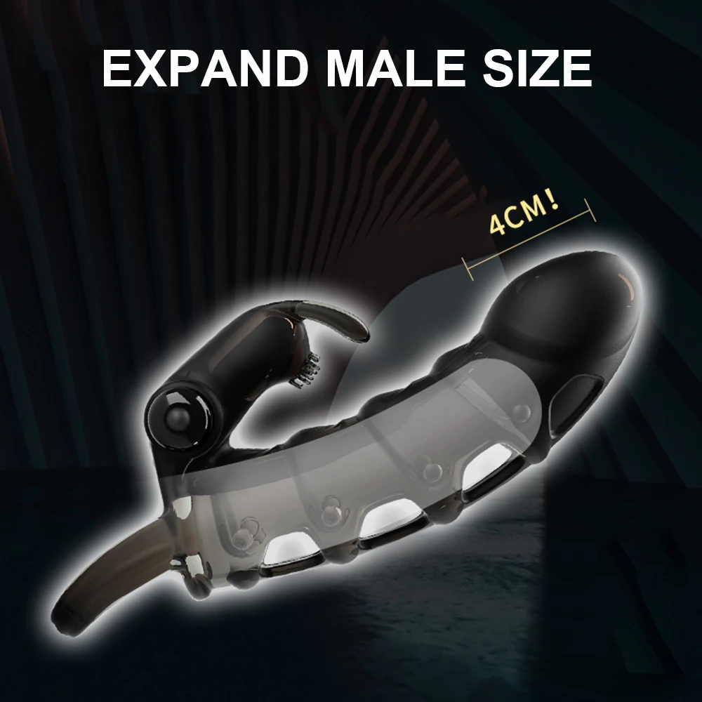 Вибратор-удлинитель для пениса мужчин мужское кольцо насос увеличения мужского