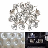 20pcs buttons diamond pattern crystal upholstery nails button tacks studs pins sofa wall decoration furniture accessory diamante
