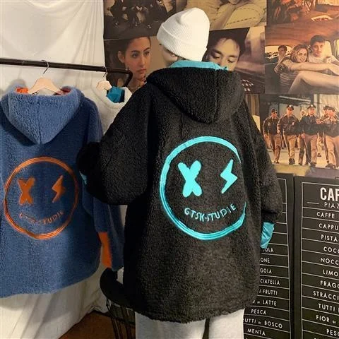 Куртка плюшевая Тедди с капюшоном для мужчин и женщин толстая модная корановая