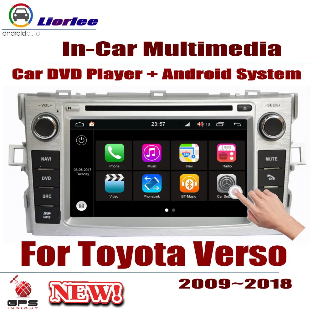 

Car DVD Player For Toyota Verso/SportsVan 2009-2018 GPS Navigation Android 8 Core A53 Processor Radio