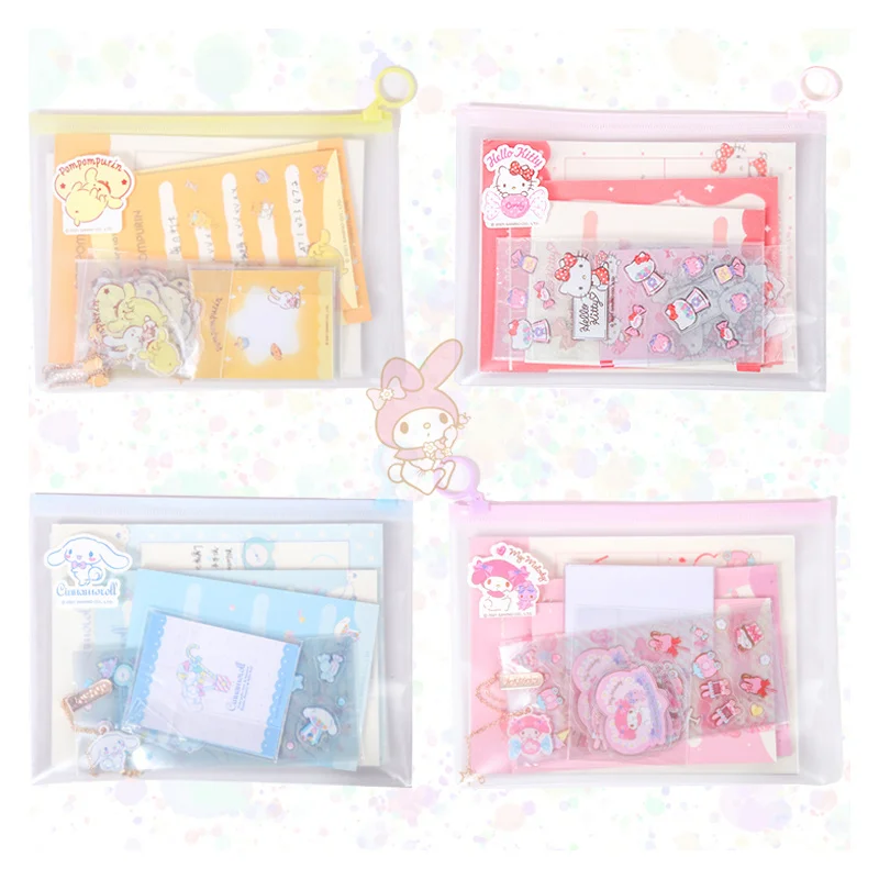 

Kawaii мультяшный блокнот для записей, Обучающий набор My Melody KTcat Cinnamoroll Purin Dog, Аниме фигурки, ручная счётная книга, закладка в подарок