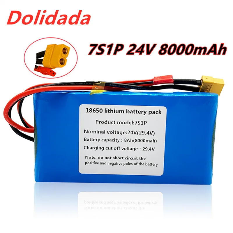 

2021 new 7s1p 24V 8000 MAH Li ion battery pack is suitable for small electric unicycle scooter toy bicycle with built-in BMS
