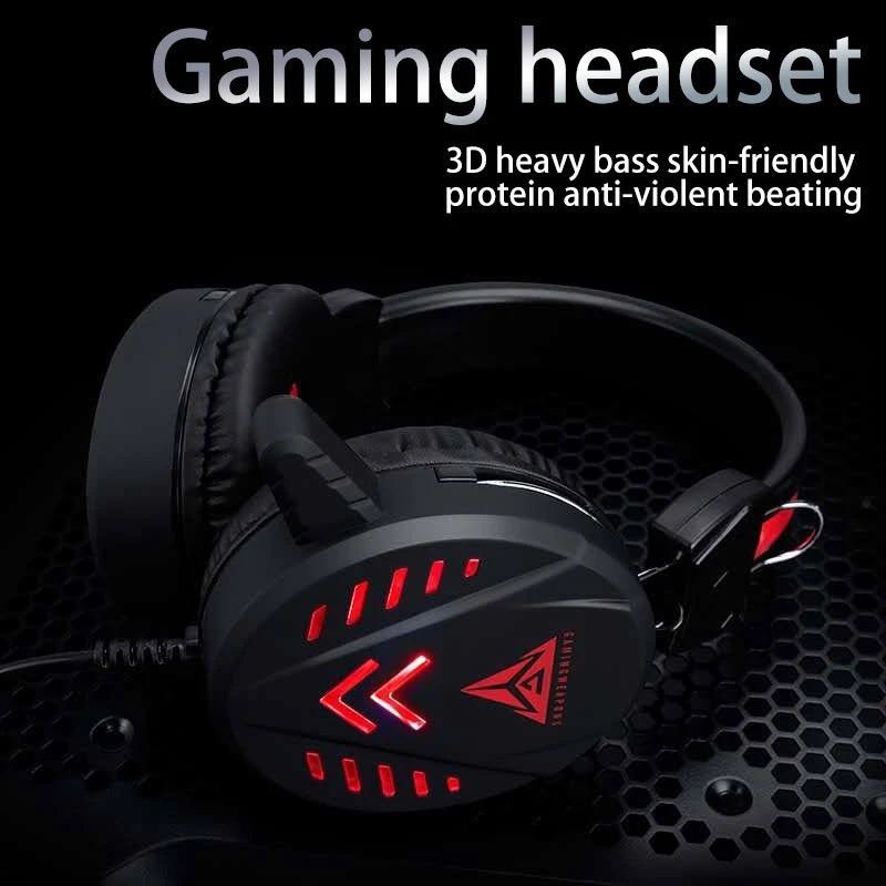 

Manipulator Keyboard and Mouse Set Headset Three-Piece Game Luminous Computer Desktop Wired Keyboard and Mouse