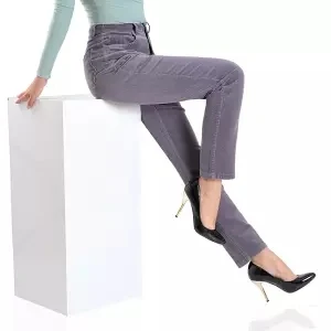 Violet Новые Модные осенние и зимние вельветовые штаны с подкладкой, хлопковые Стрейчевые свободные прямые брюки большого размера, повседневные штаны с высокой талией - Цвет: Violet