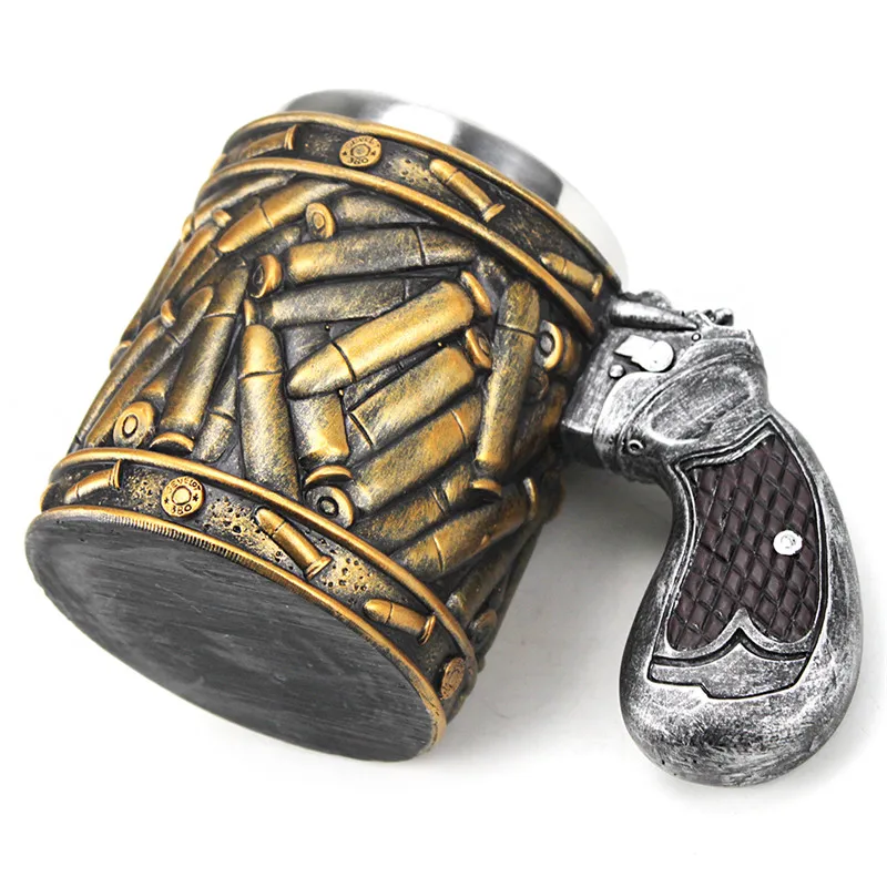 Креативная пивная кружка в виде пули ручная работа чашка-пистолет револьверная