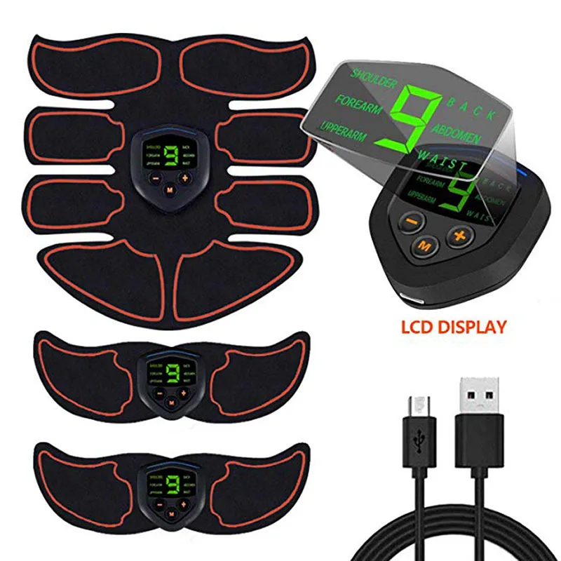 Стимулятор мышц живота тренажер для бедер массажер АБС электростимулятор тонера