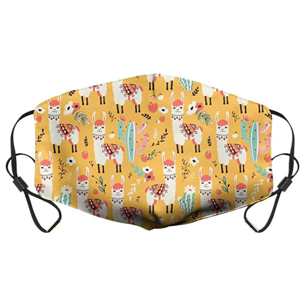 Маска с принтом Альпака Пылезащитная ветрозащитная туманная Дымчатая защитная