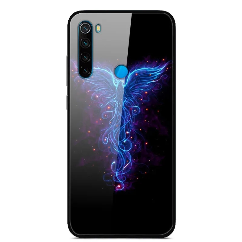 Для Xiaomi Redmi Note 8 чехол из закаленного стекла с печатным жестким чехлом для Xiaomi Redmi Note 8 Note8 чехол для Redmi Note 8 Pro Бампер - Цвет: 9