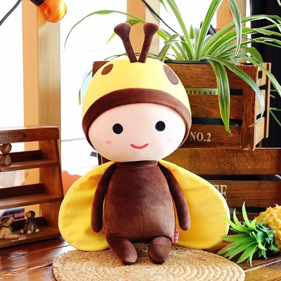 Yellow Мультфильм Божья коровка плюшевые игрушки мягкие милые божья коровка игрушки мягкие плюшевые куклы Девочки Плюшевые подушки детские игрушки подарок - Цвет: Yellow