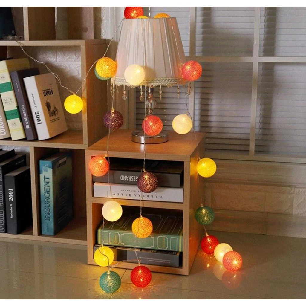 

20 Cotton Ball Fairy Lights 3 meters String Light Wedding Party Event Decor