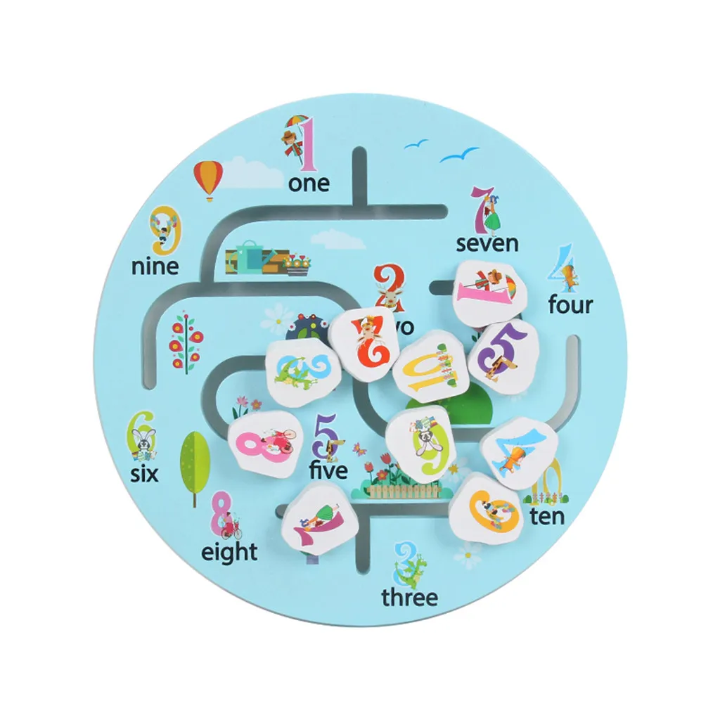 

Children Baby Wooden Toys Learning Puzzle Toys Teaching Scene Pairing Educational Toy Matching Maze Kids Toy