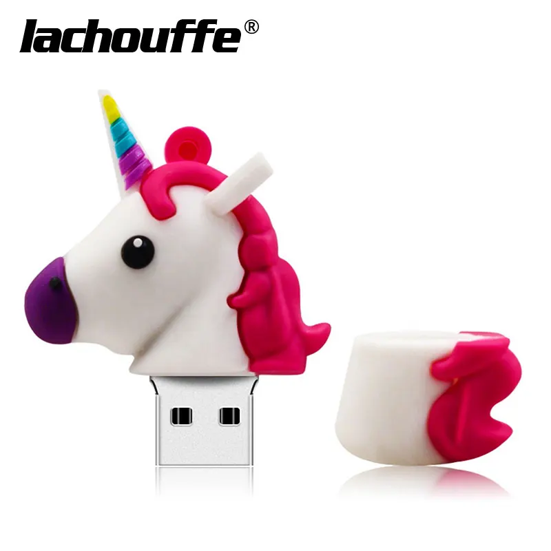 Прекрасный единорог usb флеш-накопитель 4 ГБ 8 ГБ 16 ГБ 32 ГБ 64 ГБ Usb флэш-накопитель 128 ГБ Флешка мультфильм usb-флэш-накопитель
