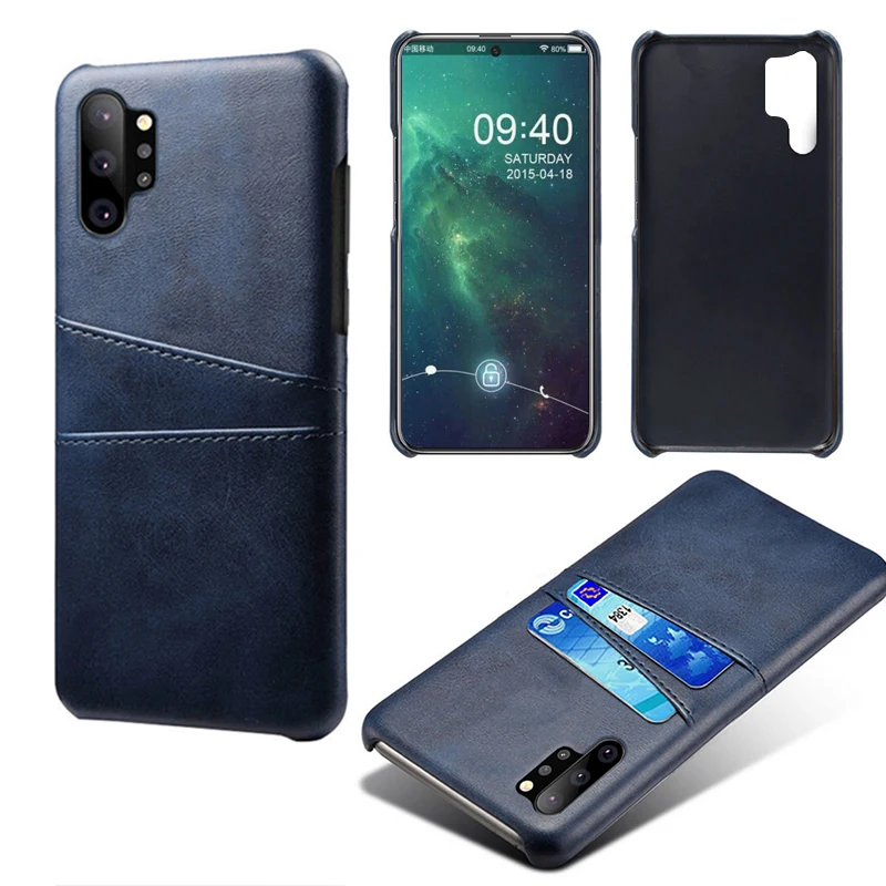 Роскошный чехол из искусственной кожи держатель для карт Слот для iPhone 11 Pro Max X XR XS Max тонкий гибридный жесткий чехол для samsung Note 10 A50