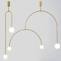 modern glass ball pendant lighting for bedroom bedside gold pendant lamp hanging lights art deco pendant lamp home indoor