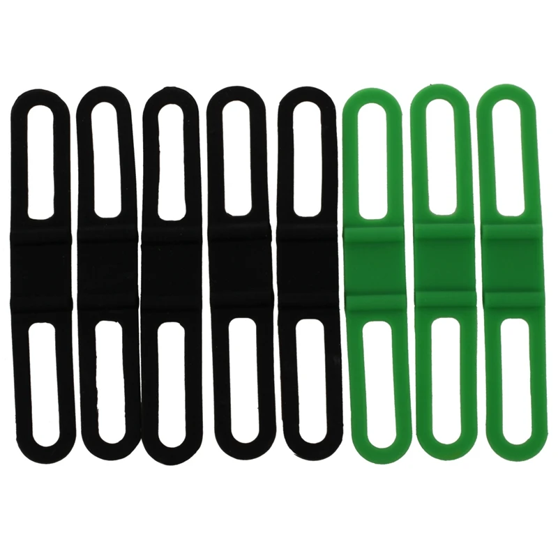 

10 BIKE CYCLE BICYCLE SILICONE ELASTIC STRAP BANDAGE TIE FLASHLIGHT ODOMETER GPS