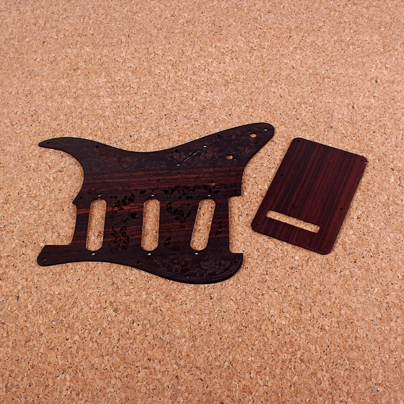 

Настоящая розовая древесина SSS Strat Гитара Pickguard гитара W8EE