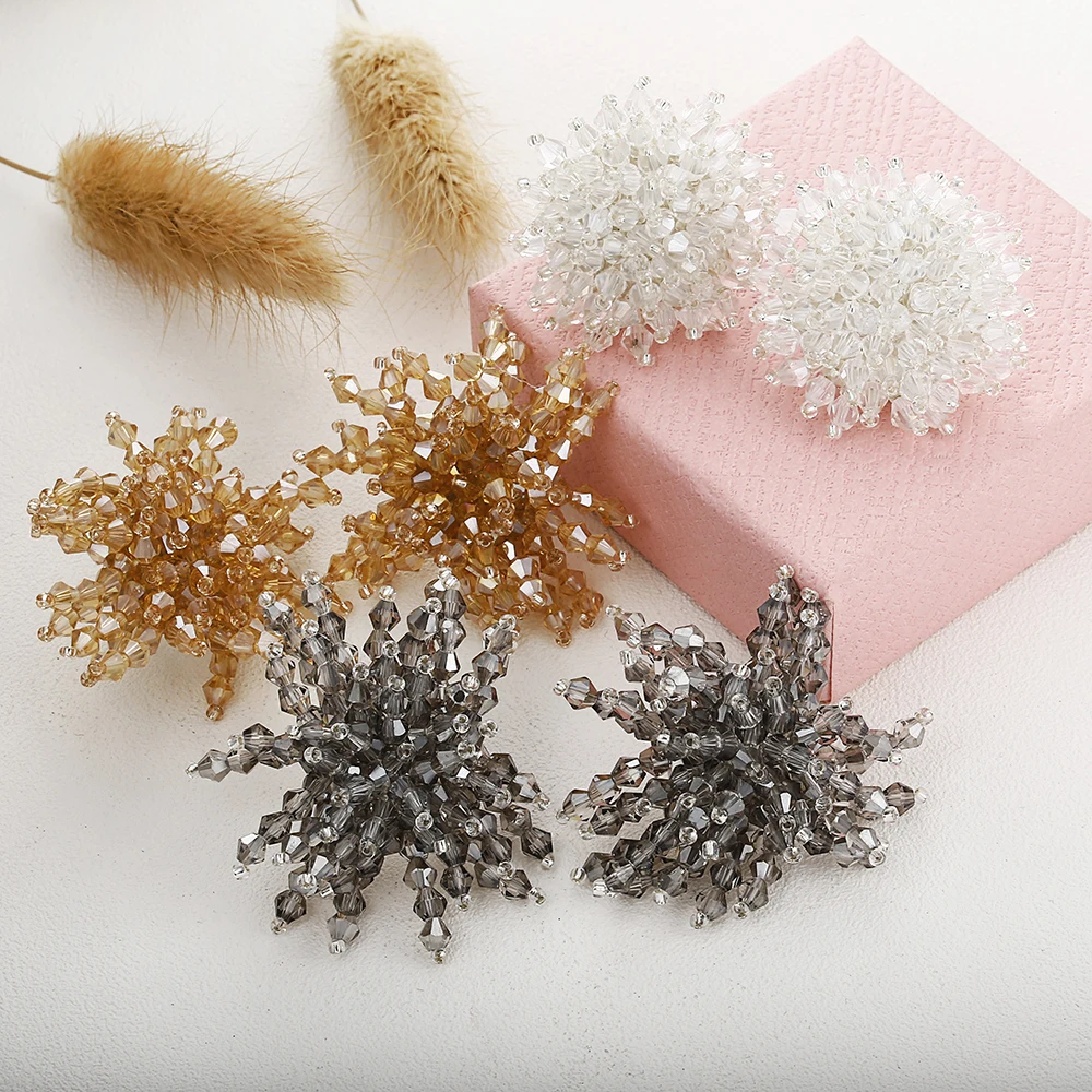 Акция серьги капли с кристаллами женские высококачественные ювелирные изделия