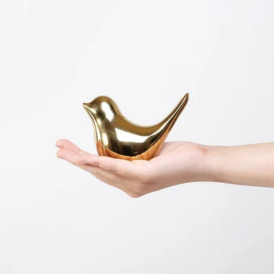 Декоративные керамические маленькие украшения в скандинавском стиле с золотыми