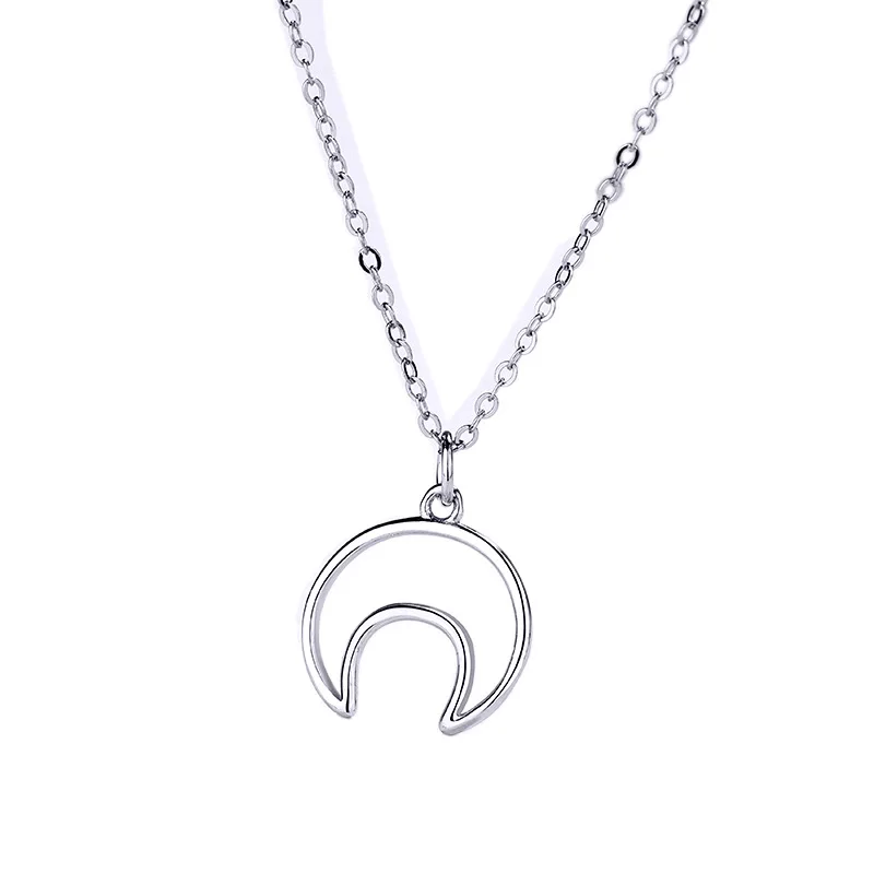 

SODROV Sterling Silver 925 Simple Crescent Pendant Necklace for Women Silver 925 Jewelry