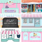 Фон для фотосъемки мальчиков и девочек с изображением мороженого