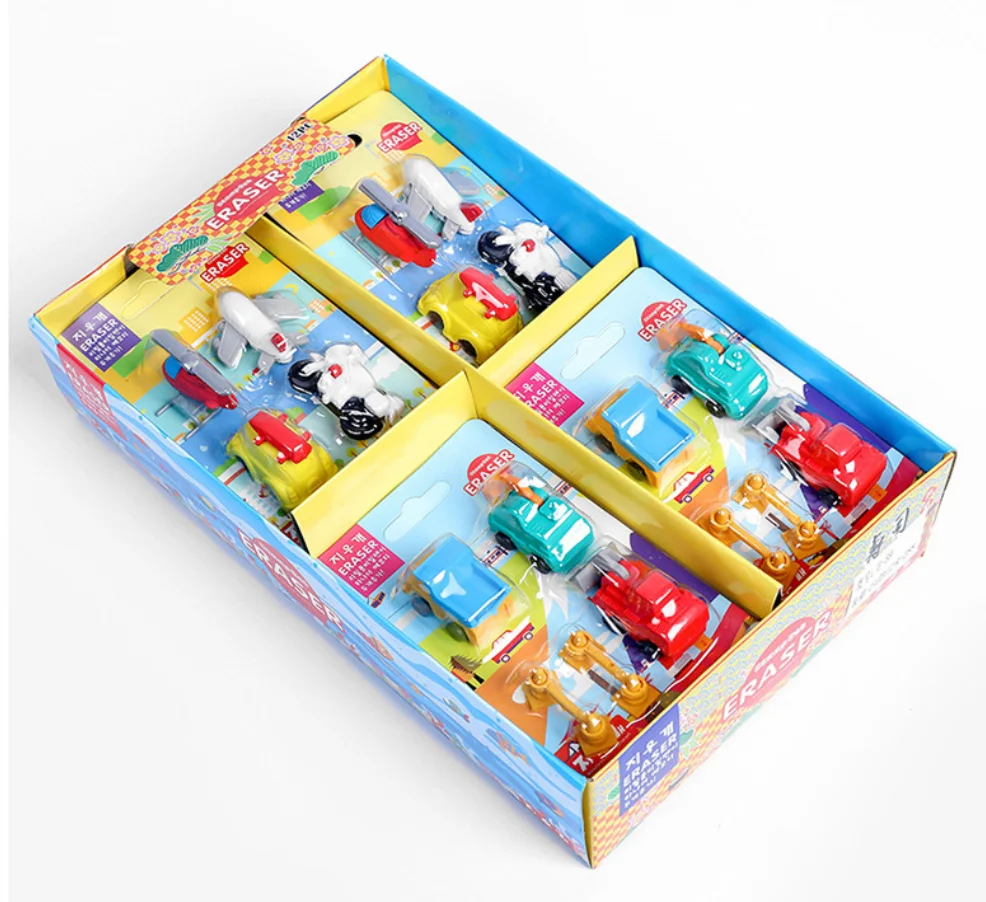 Ластик набор TPR резиновые милые мотоциклетные самолет экскаватор кран грузовик