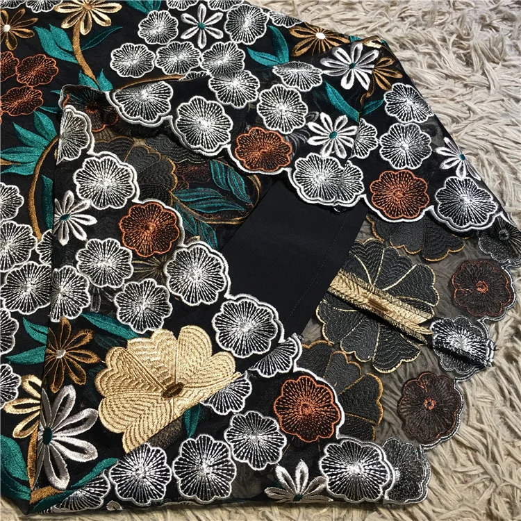 

High Fine Vintage Embroidered Floral Waist Skirt Women Office Lady Party Streetwear Knee-Length Lace Skirt