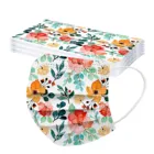 Маска одноразовая трехслойная с цветочным принтом для взрослых, респираторная с фильтром, 10 шт.