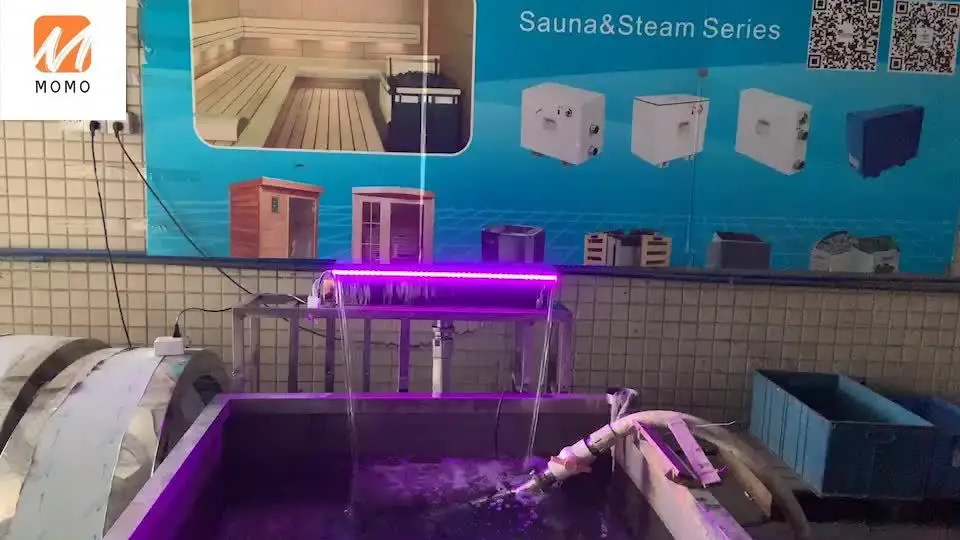 Садовый бассейн со спиллевидными каскадными водоемами и водопадами