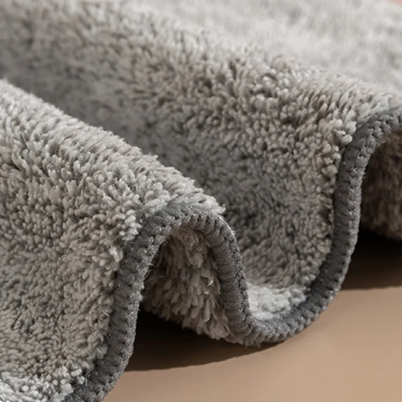 

Microfiber Cloth Kitchen Towel Rags Grey Square Microfiber Dishcloth Highly Absorbent Cleaning Cloth For Kitchen