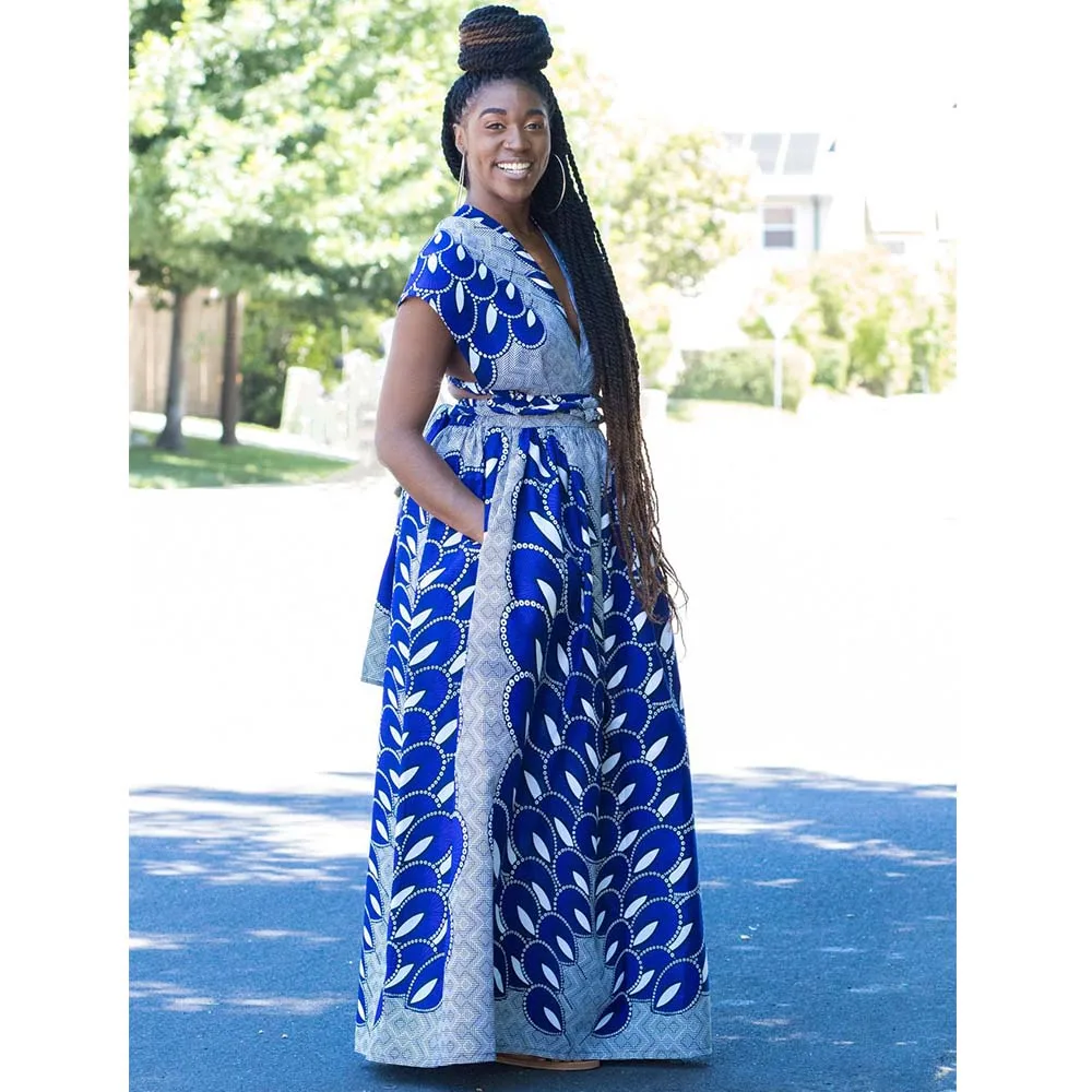 

African Print Dresses For Women Maxi Ankara Infinity Multiway Long Dress