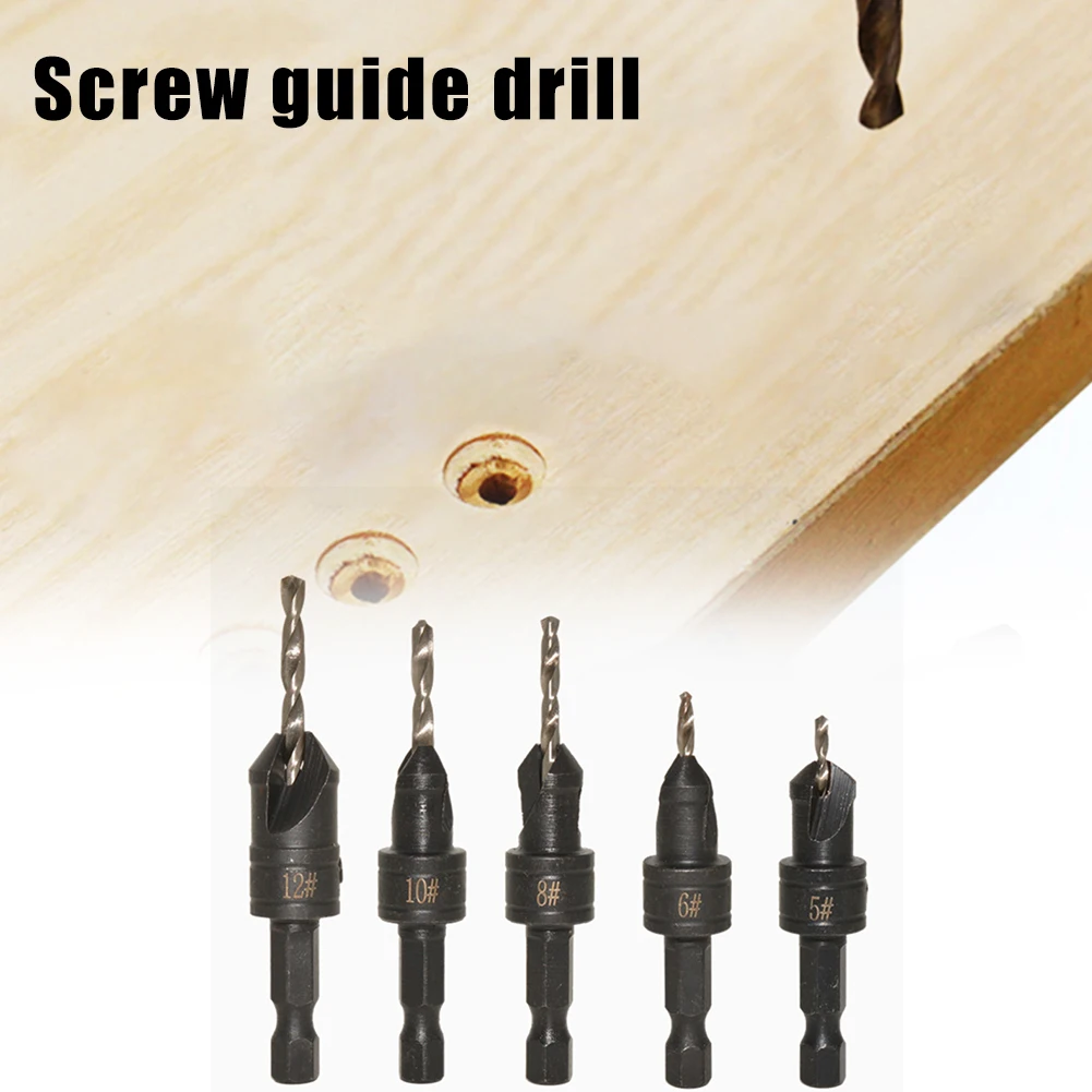 

11pcs Woodworking Countersink Drill Bit Set Pilot Hole Opener Set with Wrench Chamfer Drilling Punch Tool Kit