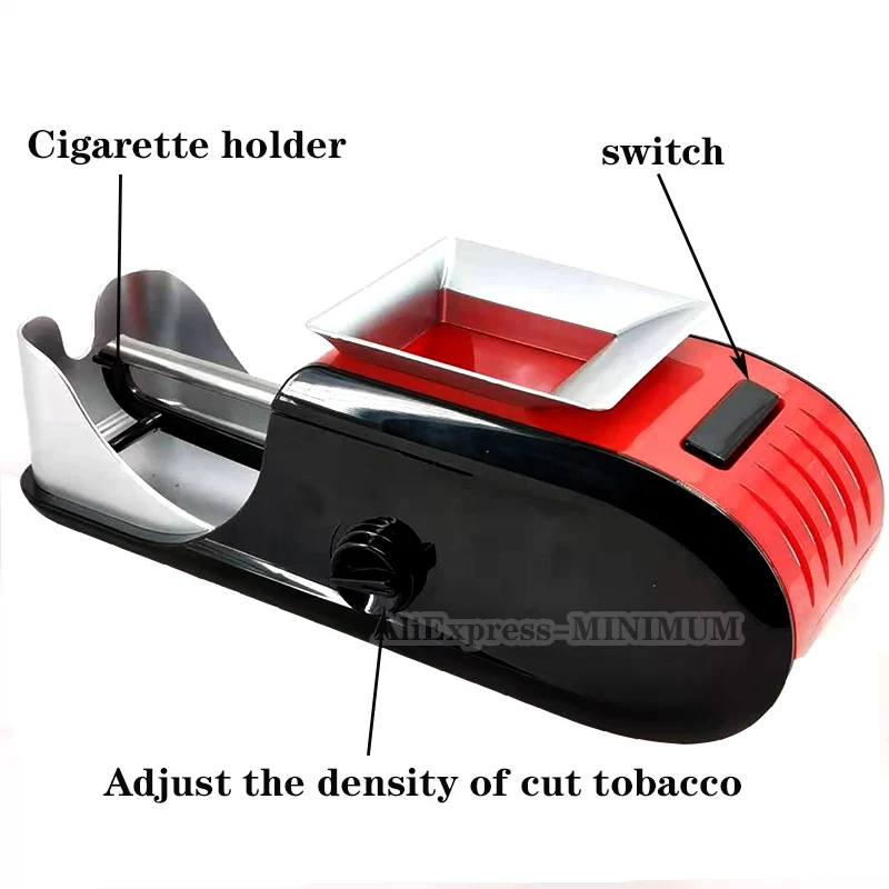

Cigarette Rolling Machine Electric Automatic Maker Tobacco Roller Cigarette Shape Metal Pipe Smoking Accessory One Hitter Tobacc
