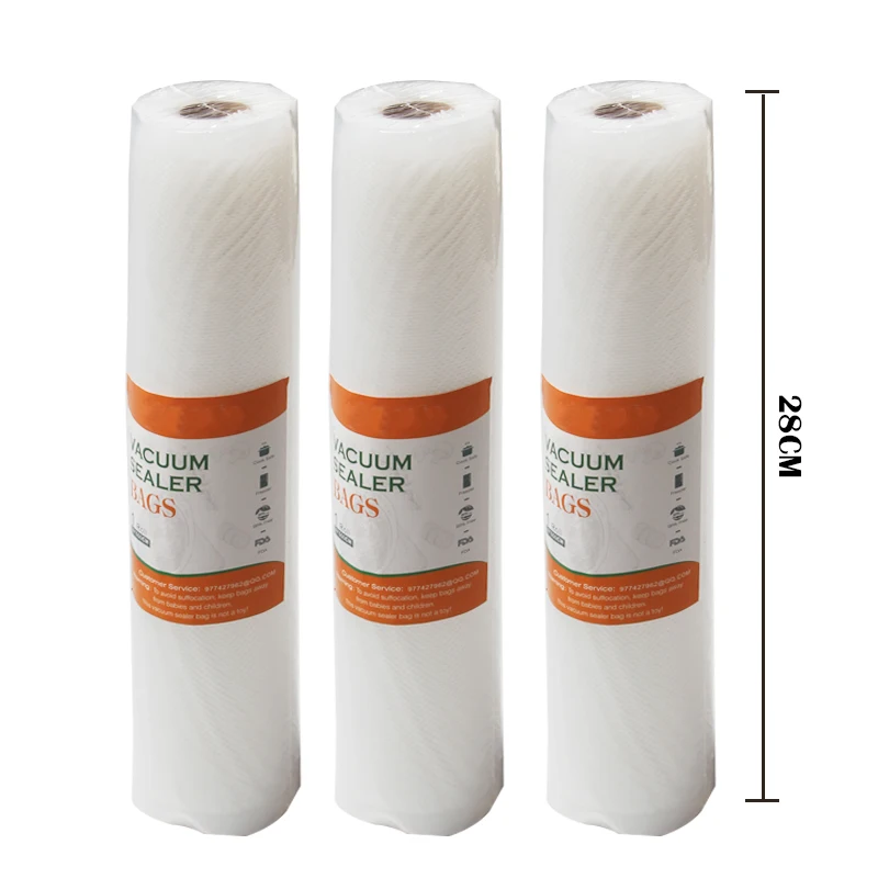 28X500CM 3ROLL Жизнь Кухня вакуумный мешок для еды вакуумный упаковщик Упаковка Мешок вакуумный упаковщик хранения сумки еда свежая долго держать - Цвет: 28X500CM 3ROLL