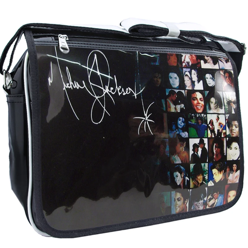 Мужская повседневная сумка на молнии из искусственной кожи с принтом Майкла