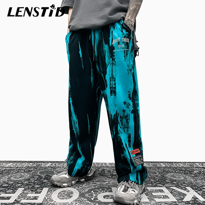 LENSTID High Street Darkness потертые с дырками в Вертикальную Полоску галстуком крашеным