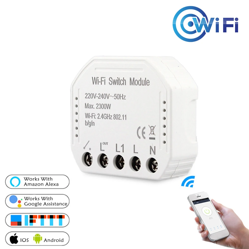 2 шт. умный Wi-Fi светодиодный диммер умный режим/приложение Tuya пульт дистанционного управления 1/2 переключатель, работает с Alexa Echo Google Home