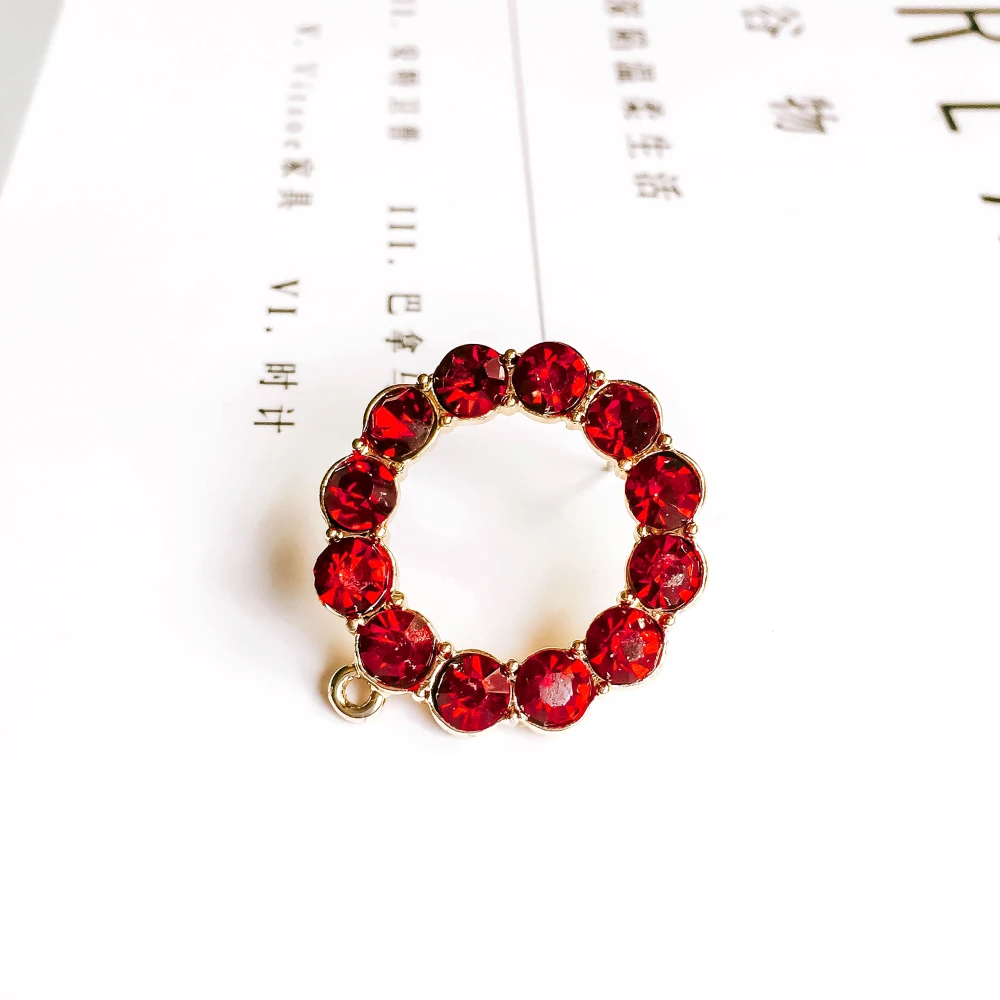 ZEROUP rhinestone crystal KC Позолоченные Круглые серьги-гвоздики аксессуары для ушей компоненты ювелирных изделий Diy материал ручной работы 4 шт - Цвет: KP809-4