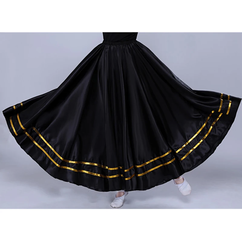 Традиционная черная испанская юбка фламенко цыганский женский танцевальный