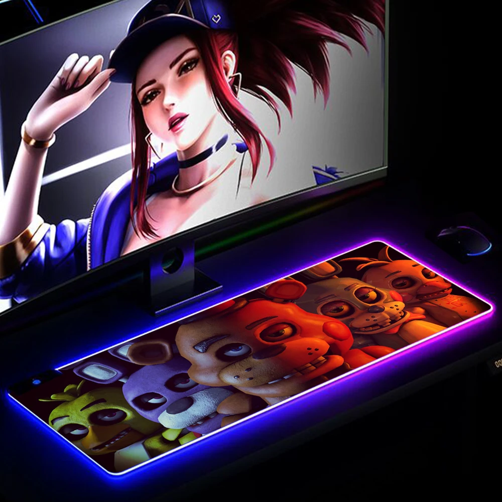 

Sfm Fnaf Animatronics Gamer Computer RGB Mouse Mat Gamer Natural Rubber Anime Cartoon Art Mice Pad Carpet Mouse Mat Keyboard Pad